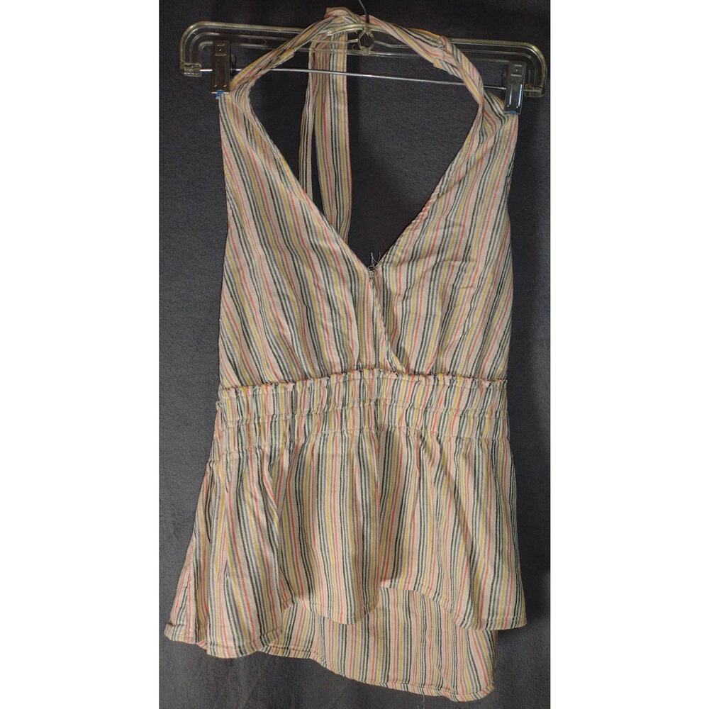 AMERICAN EAGLE LARGE WOMENS MULTI COLOR HALTER TOP